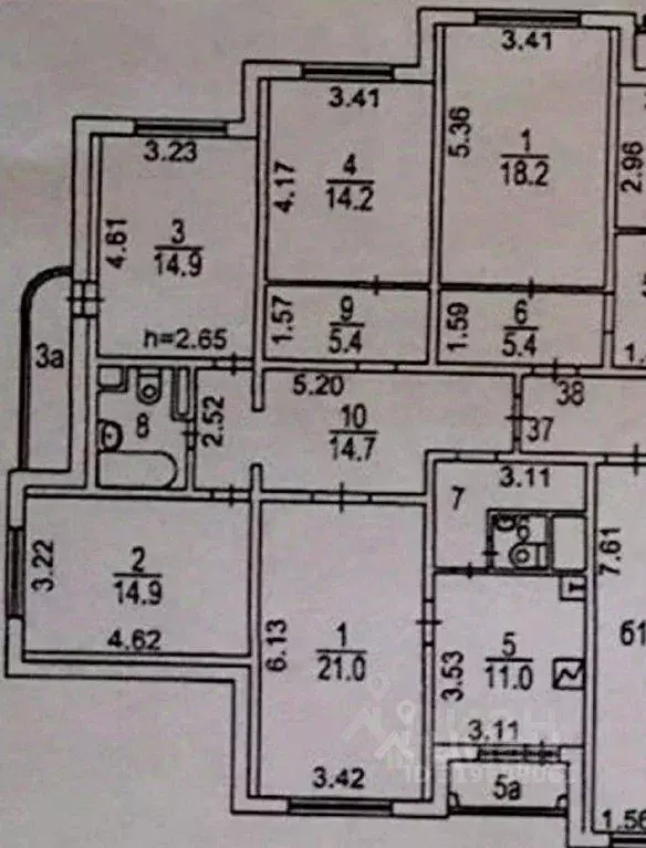 Квартира, 4 комнаты, 105.8 м - Фото 0