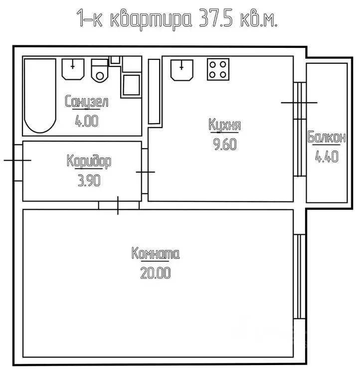 1-к кв. Санкт-Петербург ул. Архивная, 9к1 (37.5 м) - Фото 2