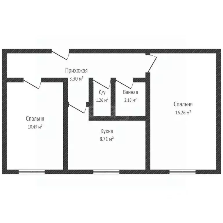 2-к кв. Краснодарский край, Приморско-Ахтарск Авиагородок кв-л, 4 ... - Фото 2