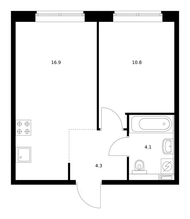 1-комнатная квартира: Ильинское-Усово, ЖК Ильинские Луга, к2.9 (36.1 ... - Фото 1