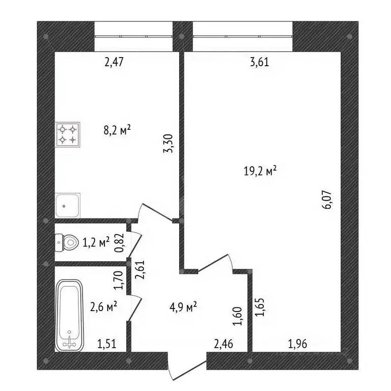 1-к кв. Башкортостан, Уфа ул. Мингажева, 158 (36.1 м) - Фото 1