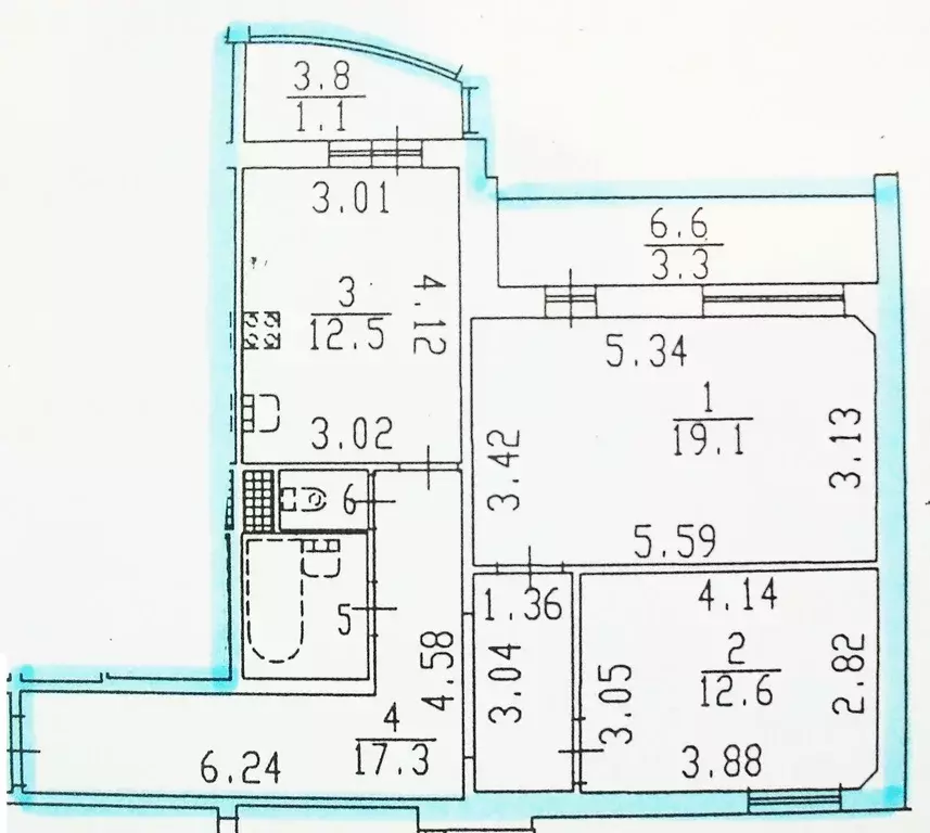 2-к кв. Санкт-Петербург ул. Карпинского, 33к1 (66.0 м) - Фото 2