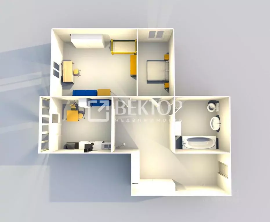 2-к кв. Ярославская область, Ярославль Сосновая ул., 3к3 (61.3 м) - Фото 2