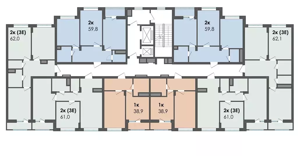 2-к кв. Воронежская область, Воронеж бул. Содружества, 1 (59.8 м) - Фото 1