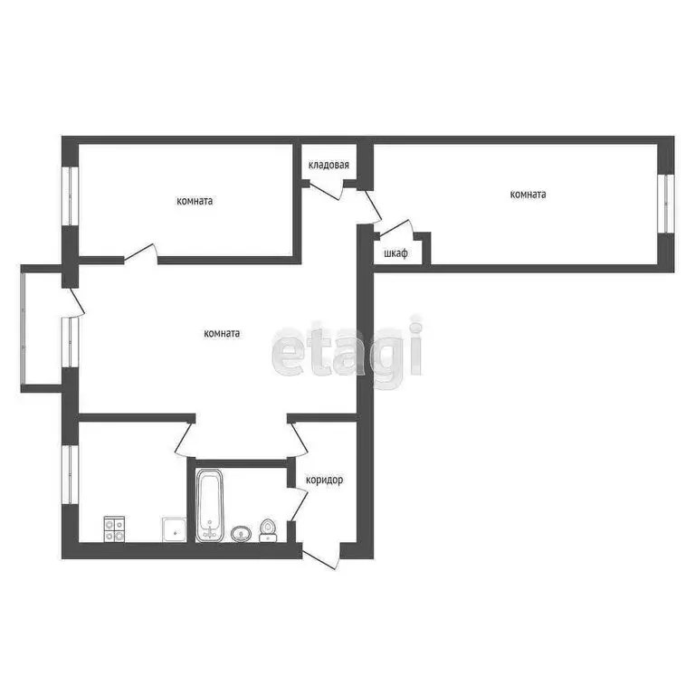 3-комнатная квартира: Ирбит, улица Коммуны, 39 (55.3 м) - Фото 0