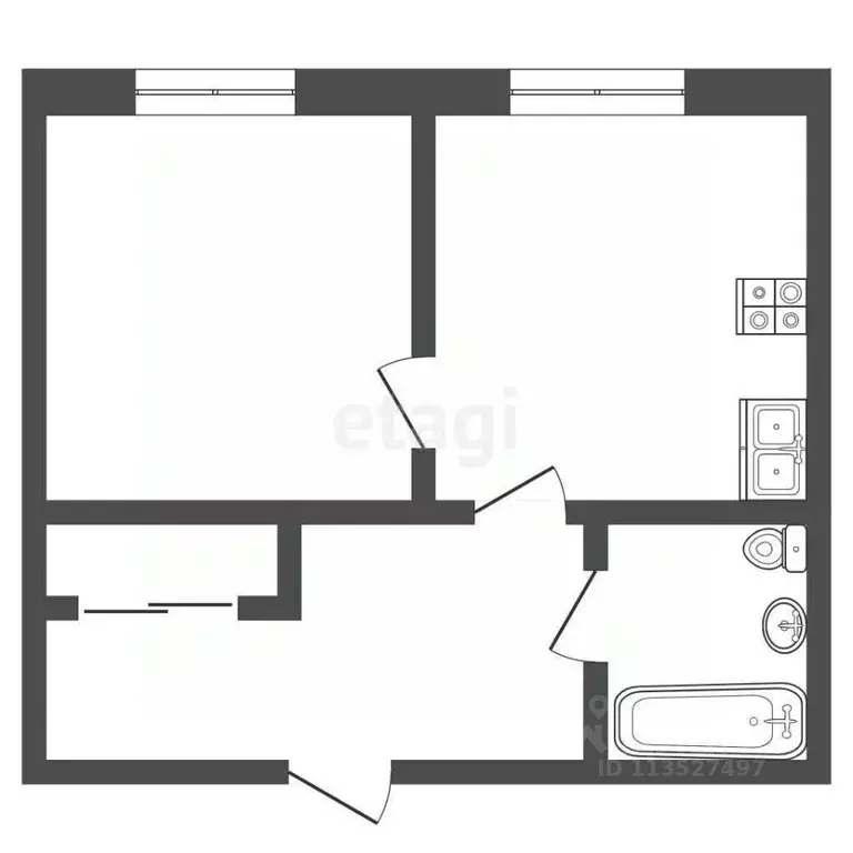 2-к кв. Московская область, Протвино Серпухов городской округ, ул. ... - Фото 2