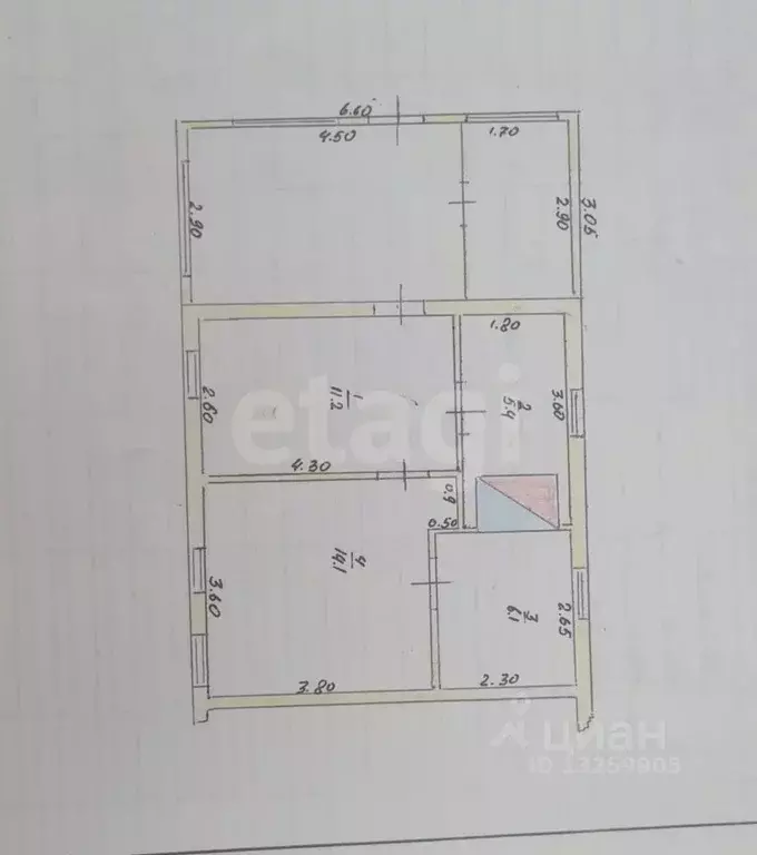 2-к кв. Липецкая область, Усманский муниципальный округ, с. Демшино ... - Фото 2