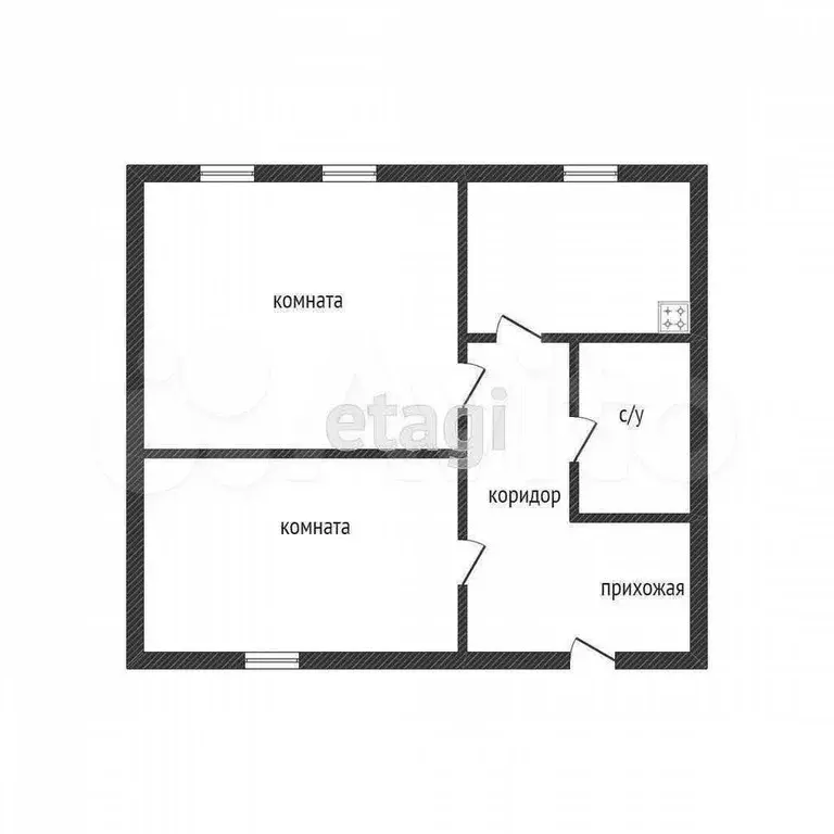3-к. квартира, 55,5 м, 2/2 эт. - Фото 0