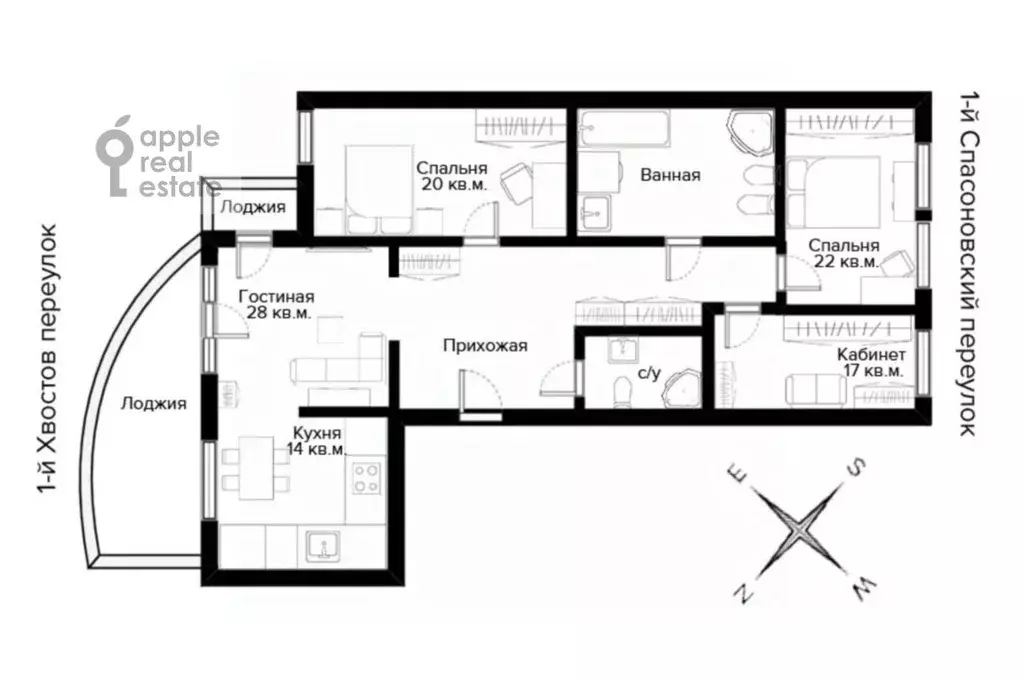 4-к кв. Москва 1-й Спасоналивковский пер., 18С2 (140.0 м) - Фото 2