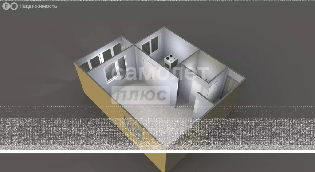 1-комнатная квартира: село Молоди, Совхозная улица, 3 (27.9 м) - Фото 2
