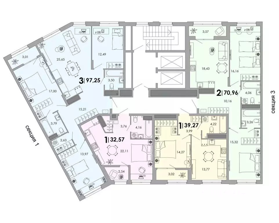 1-к кв. Владимирская область, Владимир Уно жилой комплекс (32.57 м) - Фото 2