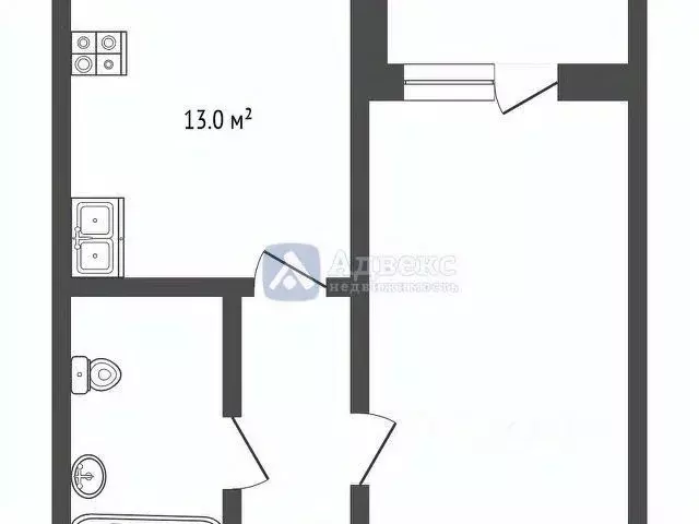 1-к кв. Тюменская область, Тюменский муниципальный округ, д. Патрушева ... - Фото 2