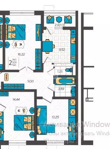 2-к кв. Краснодарский край, Анапа ул. Крылова, 13к3 (55.6 м) - Фото 2