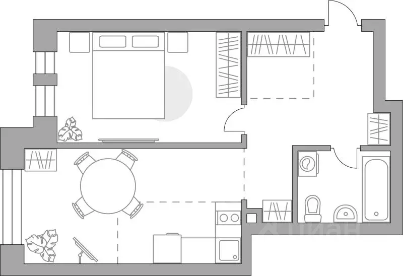 1-к кв. Москва Дубининская ул. (55.68 м) - Фото 1