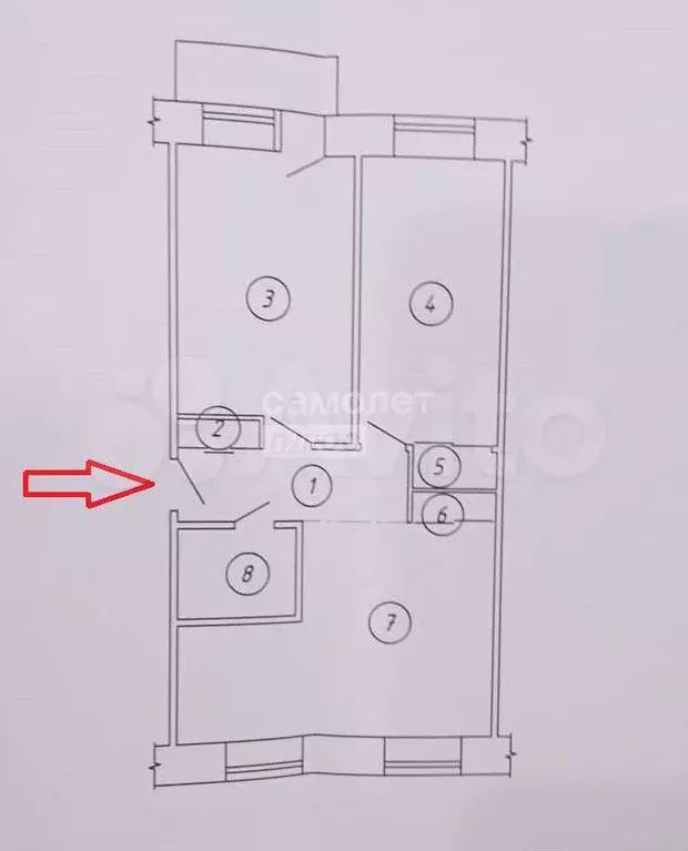 2-к. квартира, 58,2 м, 2/5 эт. - Фото 0