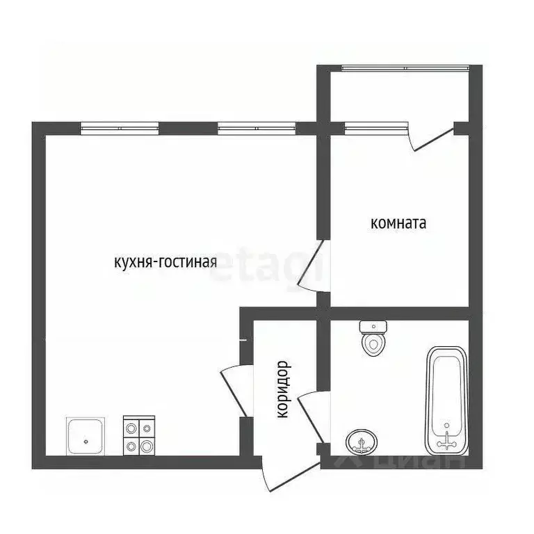 2-к кв. Воронежская область, с. Новая Усмань ул. Ростовская, 4Б/4 ... - Фото 1