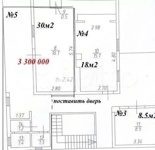 Квартира-студия, 30 м, 2/2 эт. - Фото 0