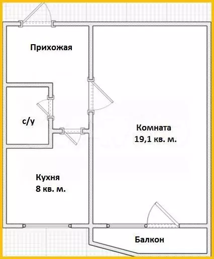 1-к. квартира, 38,9 м, 6/17 эт. - Фото 0