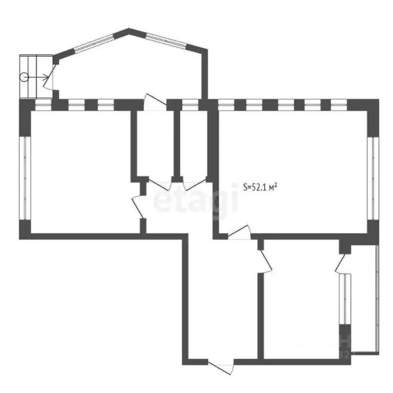 Торговая площадь в Марий Эл, Йошкар-Ола ул. Анциферова, 8А (52 м) - Фото 2