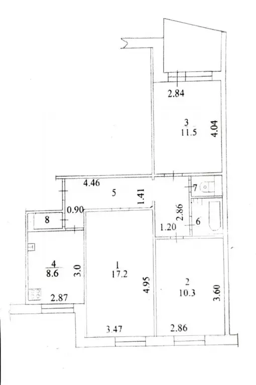 3-к кв. Татарстан, Казань ул. Адоратского, 33 (63.3 м) - Фото 1