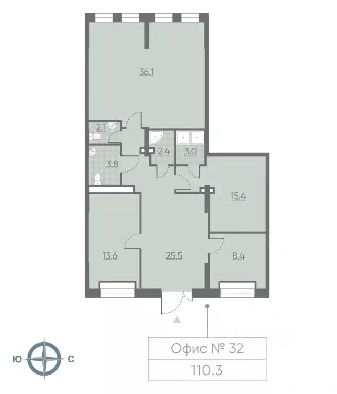 Помещение свободного назначения в Москва 2-й этап тер., Лучи жилой ... - Фото 1