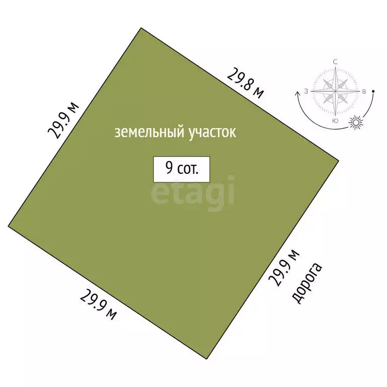 Участок в село Кулаково, Земляничная улица (9 м) - Фото 1