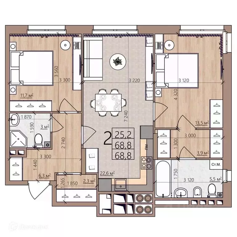 2-к кв. Рязанская область, Рязань пос. Шпалозавода, Окская Стрелка ... - Фото 2