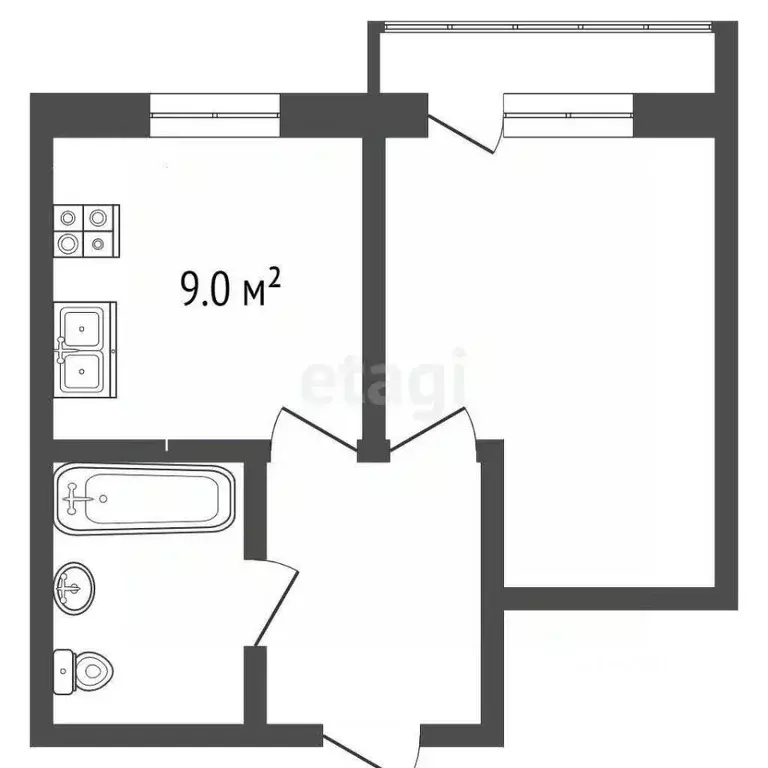 1-к кв. Краснодарский край, Анапа муниципальный округ, Анапская ст-ца ... - Фото 2