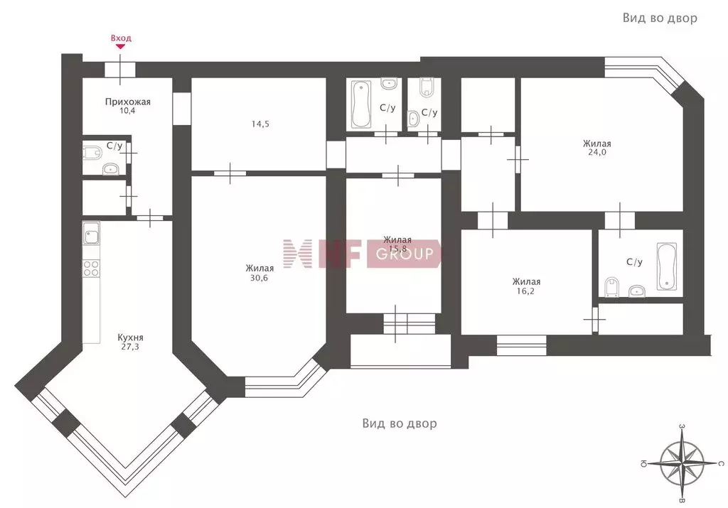 4-комнатная квартира: Москва, улица Удальцова, 85к4 (171 м) - Фото 2