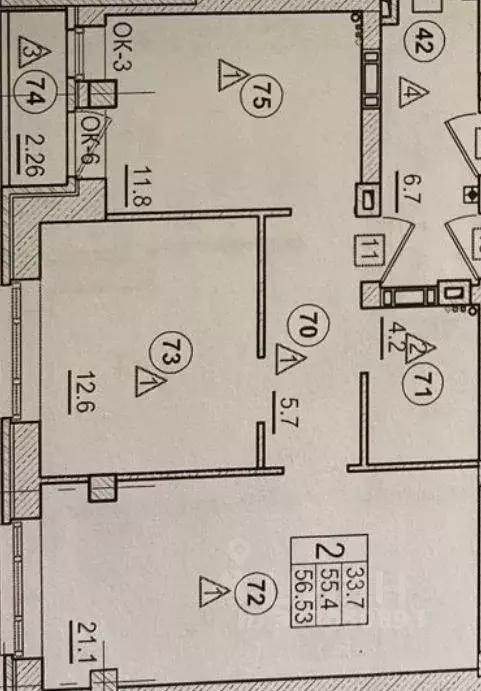 1-к кв. Псковская область, Великие Луки Садовая ул., 6к1 (36.44 м) - Фото 1