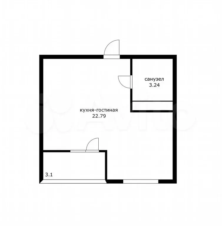 Квартира-студия, 26 м, 11/16 эт. - Фото 0