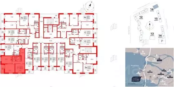 2-к кв. Санкт-Петербург бул. Александра Грина, 4 (63.0 м) - Фото 1