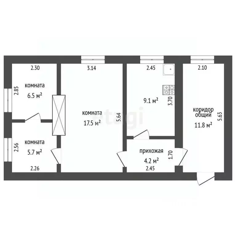 3-к кв. Крым, Сакский район, с. Сизовка ул. Садовая (43.0 м) - Фото 2