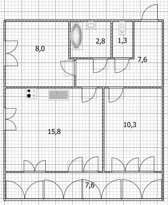 3-к кв. Башкортостан, Уфа ул. Рихарда Зорге, 13/1 (53.4 м) - Фото 2