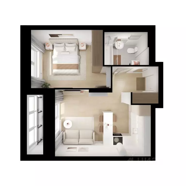 1-к кв. Ярославская область, Ярославль Волга Парк жилой комплекс (40.1 ... - Фото 2