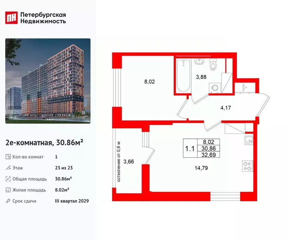 1-к кв. Ленинградская область, Всеволожский район, Свердловское ... - Фото 1