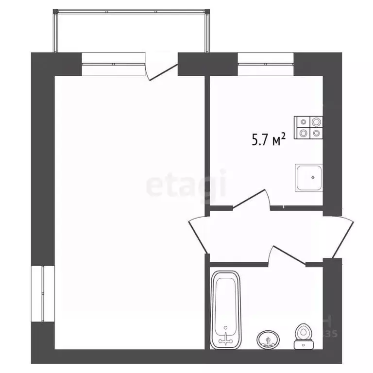 1-к кв. Москва Ивантеевская ул., 28К1 (31.7 м) - Фото 2