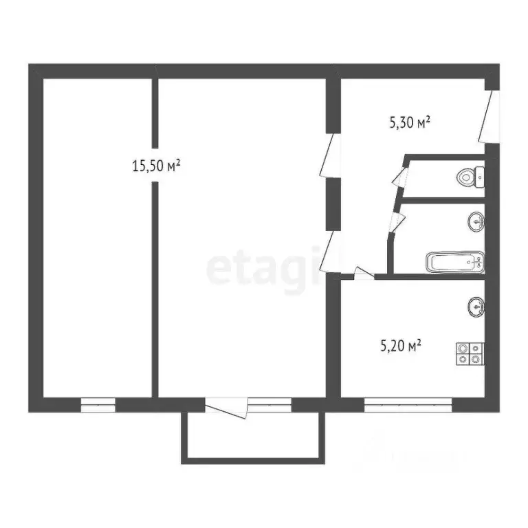 2-к кв. Владимирская область, Ковров ул. Калинина, 9 (44.1 м) - Фото 2