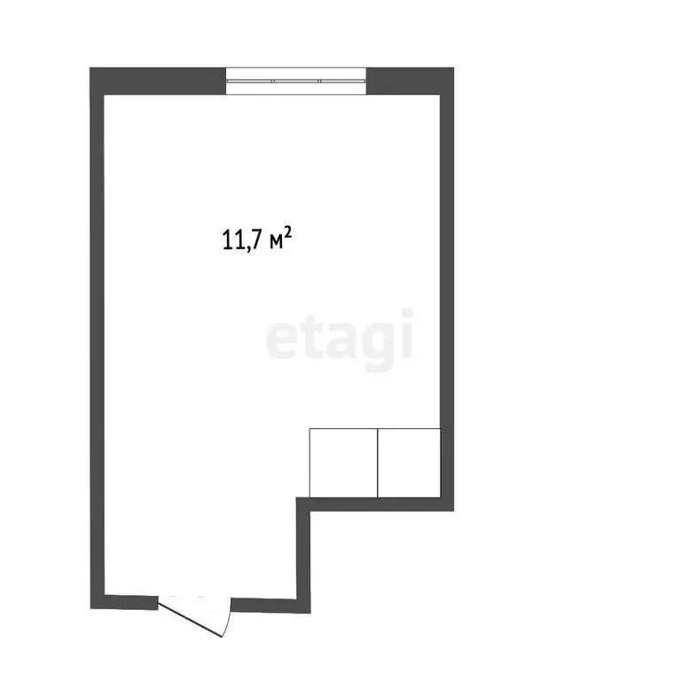 1к в -комнатной квартире (11.7 м) - Фото 1