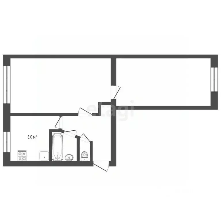 2-к кв. Крым, Евпатория ул. Имени 60-летия Октября, 24 (44.5 м) - Фото 2