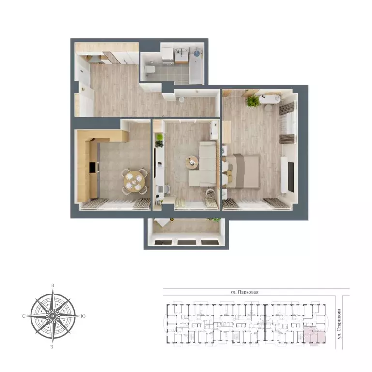 2-к кв. Карачаево-Черкесия, Черкесск Парковая ул., 10 (81.01 м) - Фото 1