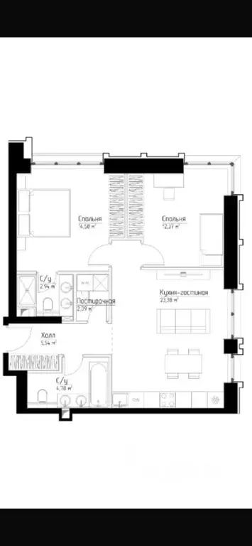 2-к кв. Москва Дубининская ул., 59А (65.0 м) - Фото 2