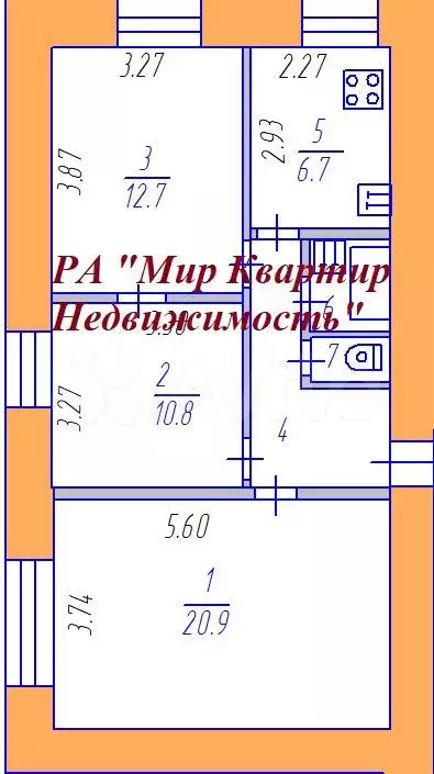 3-к. квартира, 59,4 м, 7/9 эт. - Фото 0