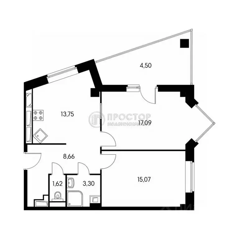 3-к кв. Московская область, Балашиха Изумрудный кв-л, 12 (63.8 м) - Фото 1
