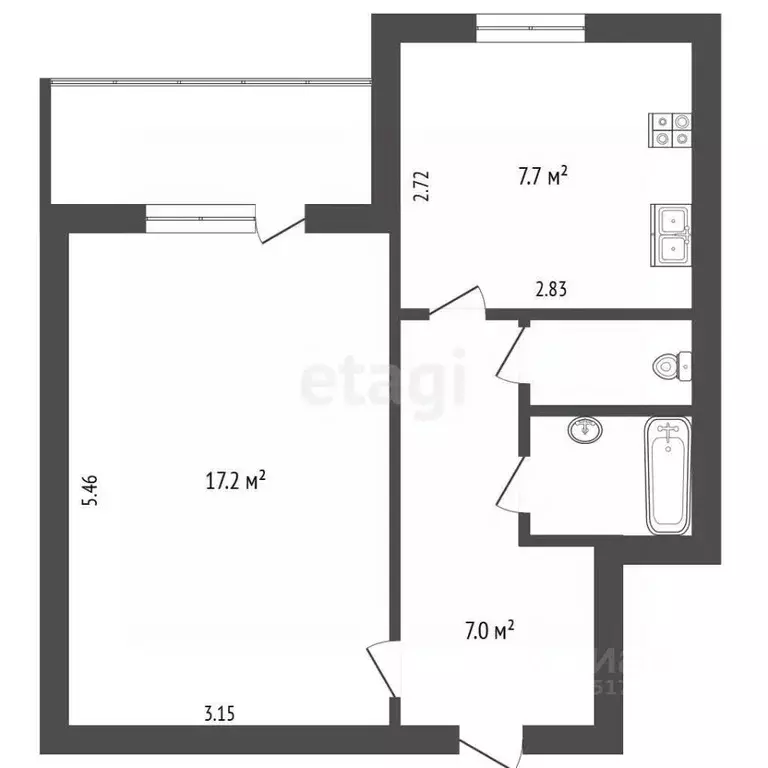 1-к кв. Ямало-Ненецкий АО, Новый Уренгой Советский мкр, 1/3 (35.4 м) - Фото 2