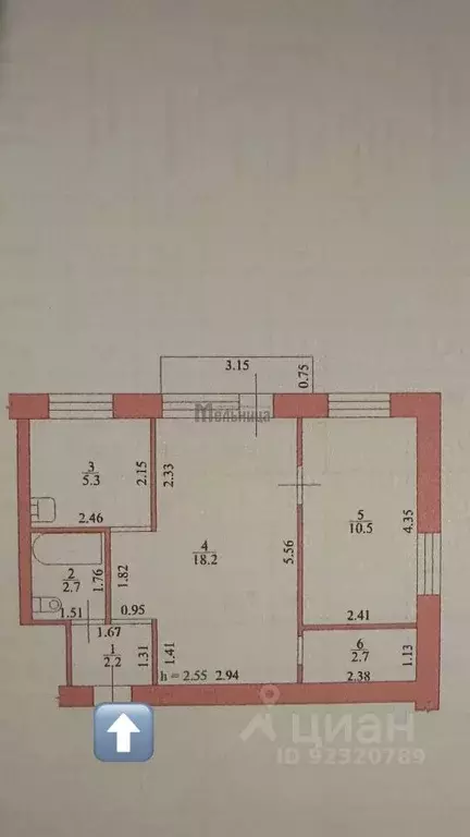 2-к кв. Волгоградская область, Волгоград Новороссийская ул., 10 (41.0 ... - Фото 2