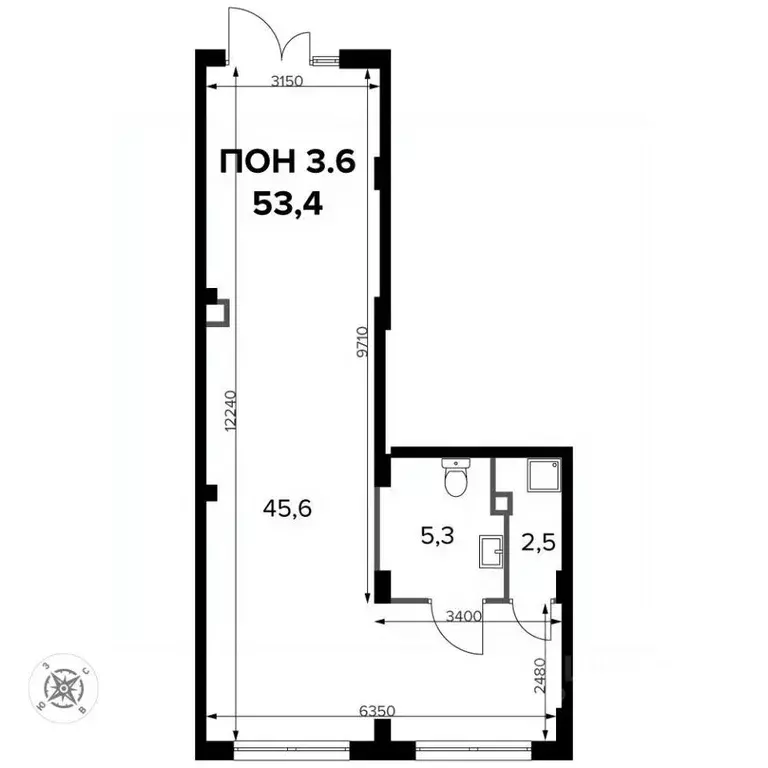 Офис в Москва Ленинградское ш., 228к4 (53 м) - Фото 1