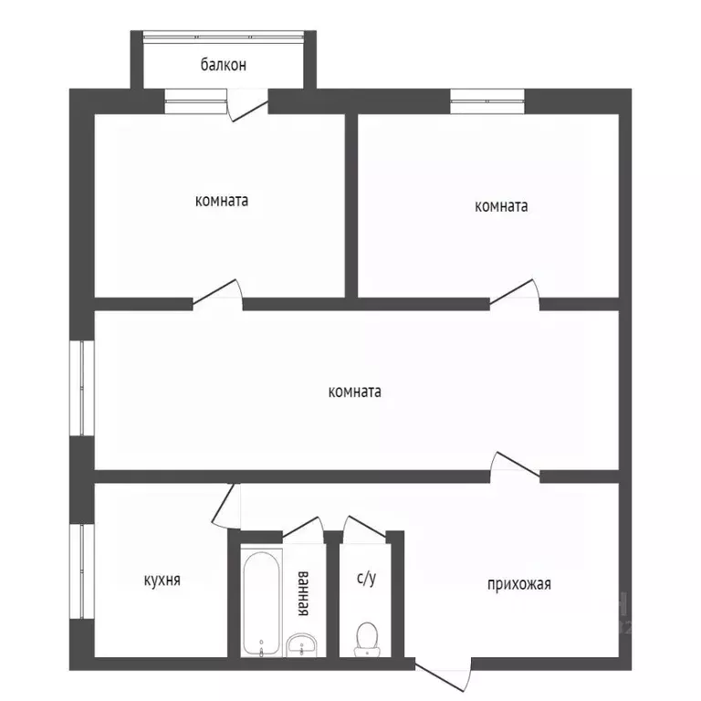 3-к кв. Красноярский край, Красноярск Свердловская ул., 11а (49.7 м) - Фото 1