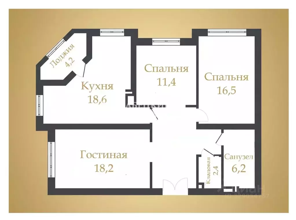 3-к кв. Саратовская область, Энгельс Дубовская ул., 5к1 (88.6 м) - Фото 2
