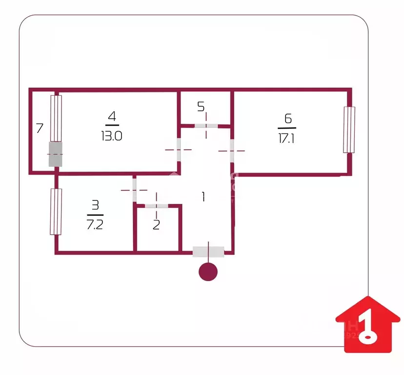 2-к кв. Омская область, Омск ул. Лукашевича, 15Б (48.4 м) - Фото 1
